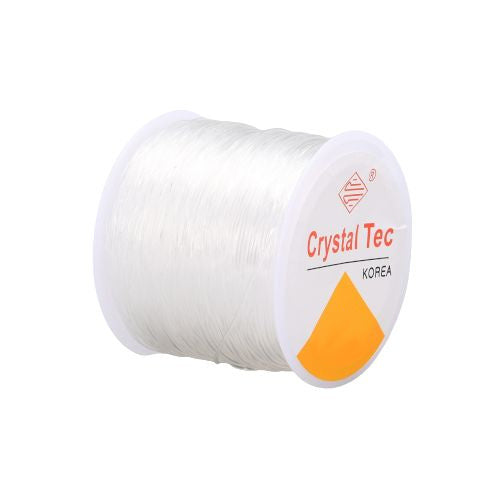 Beading Thread, Round, Crystal Tec, Elastic Stretch Thread, Clear, 1.2mm - BEADED CREATIONS