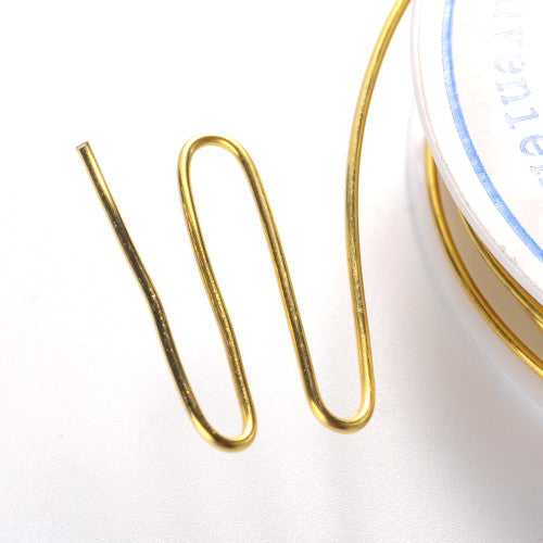Beading Wire, Copper Wire, Round, Gold Plated, 1mm, 18 Gauge - BEADED CREATIONS