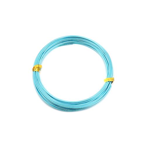 Beading Wire, Flexible, Aluminum, Sky Blue, Craft Wire, 1.5mm - BEADED CREATIONS