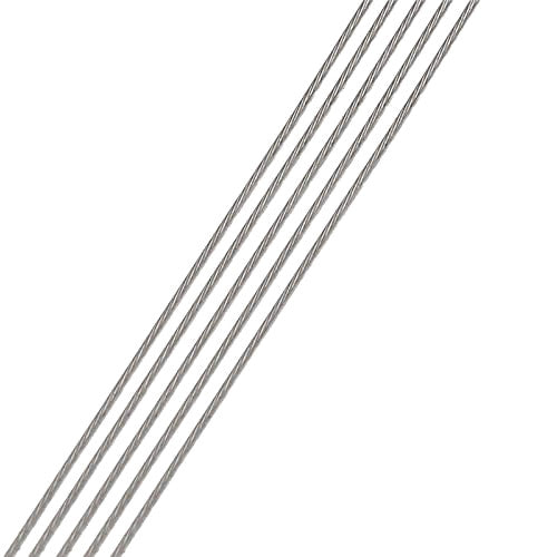 Beading Wire, Tiger Tail, Silver, 0.8mm, Round, Steel - BEADED CREATIONS
