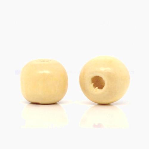 Beads, Wood, Natural, Round, Painted, Light Yellow, 10mm - BEADED CREATIONS