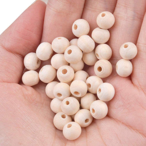 Beads, Wood, Round, Raw, Uncoated, 10mm - BEADED CREATIONS