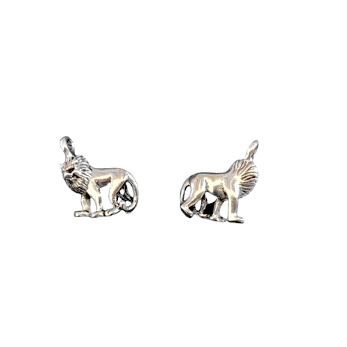 Charms, Lion, 3D, Antique Silver, Alloy, 15mm - BEADED CREATIONS