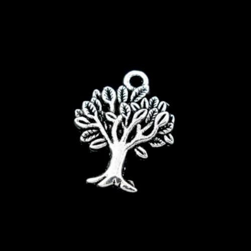 Charms, Tree Of Life, Silver Tone, Alloy, 21mm - BEADED CREATIONS