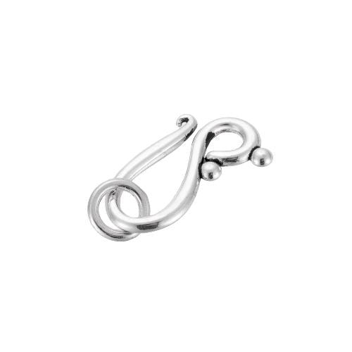 Clasps, Tibetan Style, Antique Silver, Teardrop, Hook And Eye Clasps, Alloy, 20.5mm - BEADED CREATIONS