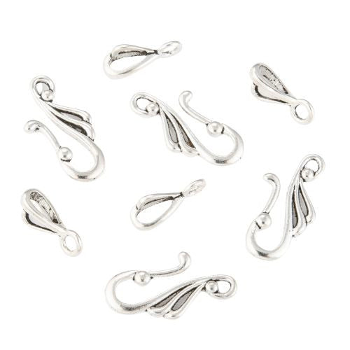 Sterling Silver Hook and Eye Clasp, single or 3-strand fancy –  beadsandbrushstrokes
