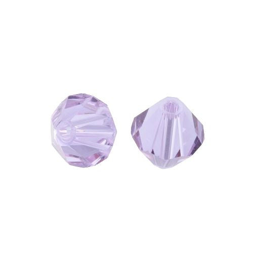 Crystal Glass Beads, Austrian Crystal 5328, Faceted, Bicone, Top Drilled, Violet, 8mm - BEADED CREATIONS