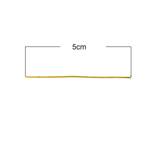 Flat Head Pins, Iron, Gold Plated, 20 Gauge, 50mm - BEADED CREATIONS