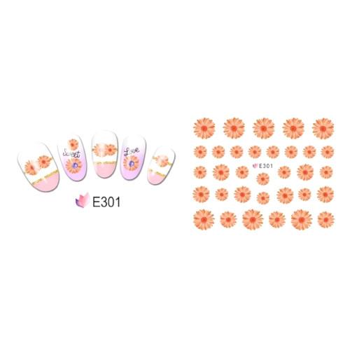 Floral Nail Art Stickers - E301 - BEADED CREATIONS
