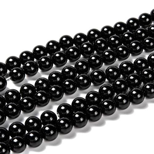 Gemstone Beads, Black Obsidian, Natural, Round, 8mm - BEADED CREATIONS