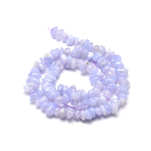 Gemstone Beads, Blue Lace Agate, Natural, Free Form, Chip Strand, 5-14x4-10mm - BEADED CREATIONS