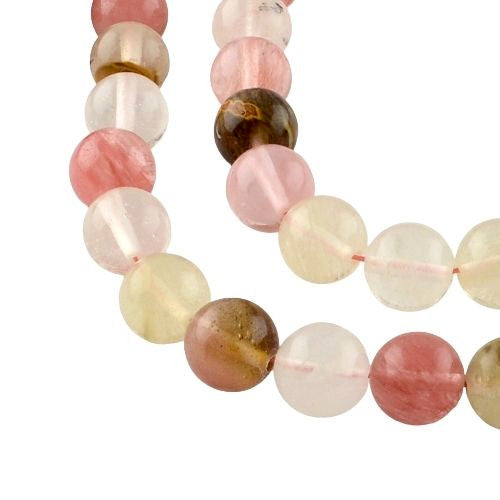 Gemstone Beads, Fire Cherry Quartz, Natural, Round, 10mm - BEADED CREATIONS