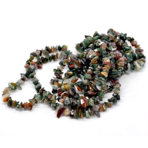 Gemstone Beads, Indian Agate, Natural, Free Form, Chip Strand, 5-8mm - BEADED CREATIONS