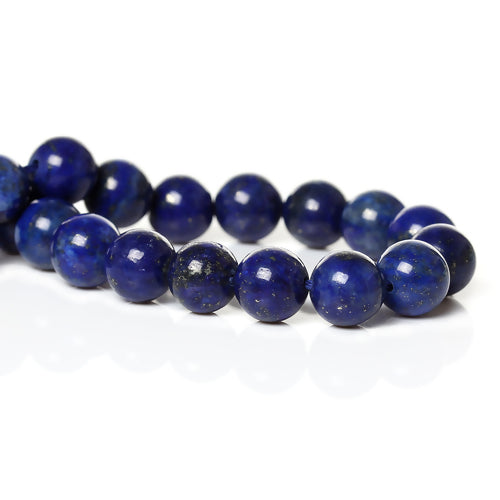 Gemstone Beads, Lapiz Lazuli, Deep Blue, Natural, Round, 8mm - BEADED CREATIONS