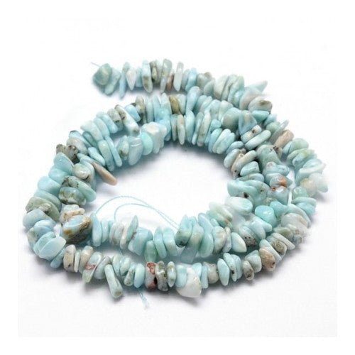 Gemstone Beads, Larimar, Natural, Free Form, Chip Strand, 8-12mm - BEADED CREATIONS