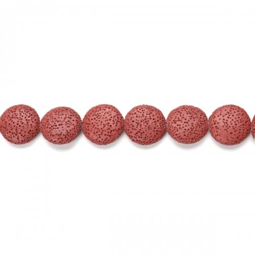 Gemstone Beads, Lava Rock, Natural, Coin, Brick Red, 27mm - BEADED CREATIONS