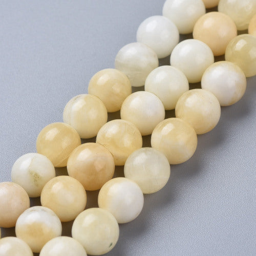 Gemstone Beads, Malaysia Jade, (Dyed), Honey, Natural, Round, 8mm - BEADED CREATIONS