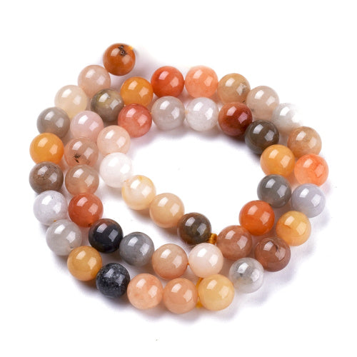 Gemstone Beads, Malaysia Jade, (Dyed), Natural, Round, 8mm - BEADED CREATIONS