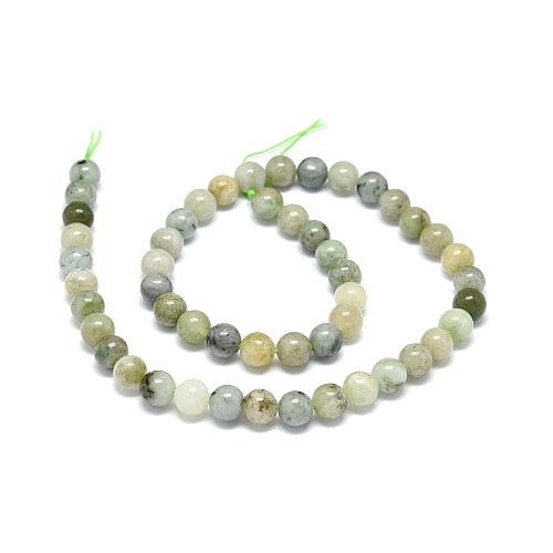 Gemstone Beads, Myanmar Jade, Burmese Jade, Natural, Round, 8mm - BEADED CREATIONS