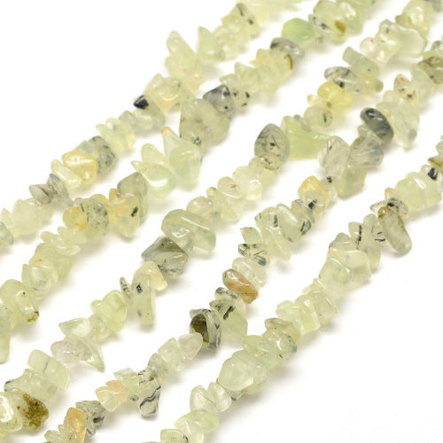 Gemstone Beads, Prehnite, Natural, Free Form, Chip Strand, 5-8mm - BEADED CREATIONS