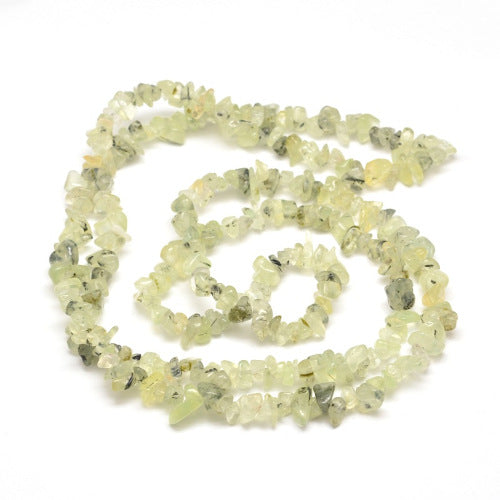 Gemstone Beads, Prehnite, Natural, Free Form, Chip Strand, 5-8mm - BEADED CREATIONS
