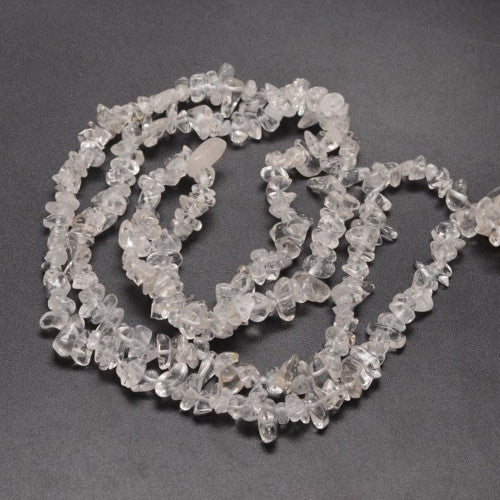 Gemstone Beads, Quartz Crystal, Natural, Free Form, Chip Strand, 5-8mm - BEADED CREATIONS