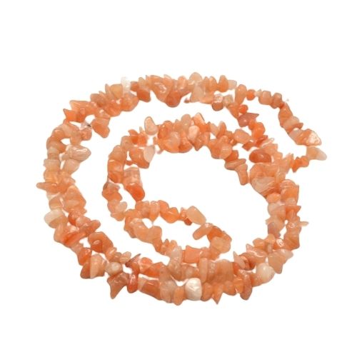 Gemstone Beads, Red Aventurine, Natural, Free Form, Chip Strand, 5-8mm - BEADED CREATIONS