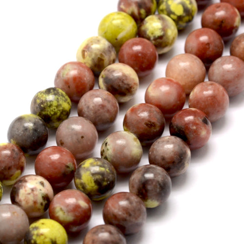 Gemstone Beads, Red Creek Jasper, Natural, Round, 8mm - BEADED CREATIONS