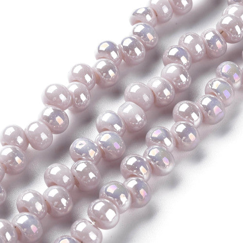 Glass Beads, Electroplated, Abacus, Thistle, 6.5mm - BEADED CREATIONS