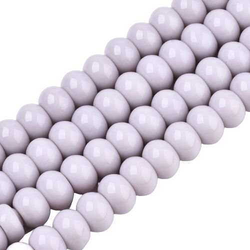 Glass Beads, Opaque, Rondelle, Thistle, 10.5mm - BEADED CREATIONS