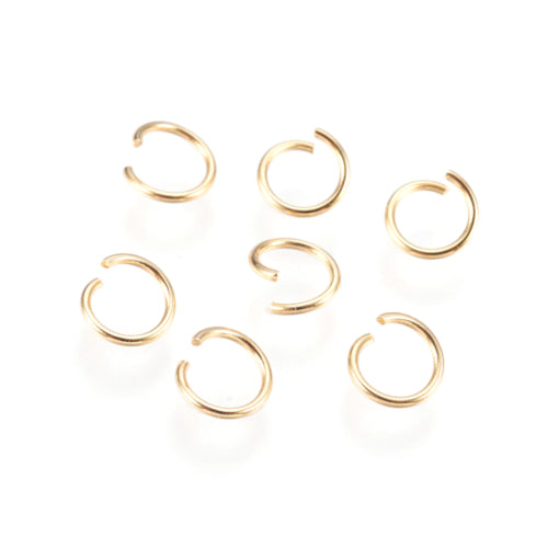 Jump Rings, 304 Stainless Steel, Round, Open, Golden, 6x0.7mm - BEADED CREATIONS