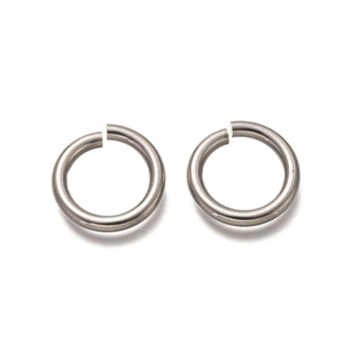 Jump Rings, 304 Stainless Steel, Round, Open, Silver Tone, 20x3mm - BEADED CREATIONS