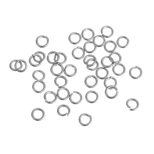 Jump Rings, 304 Stainless Steel, Round, Open, Silver Tone, 3x0.5mm - BEADED CREATIONS