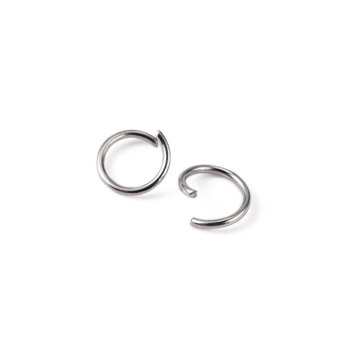 Jump Rings, 304 Stainless Steel, Round, Open, Silver Tone, 6x0.7mm - BEADED CREATIONS