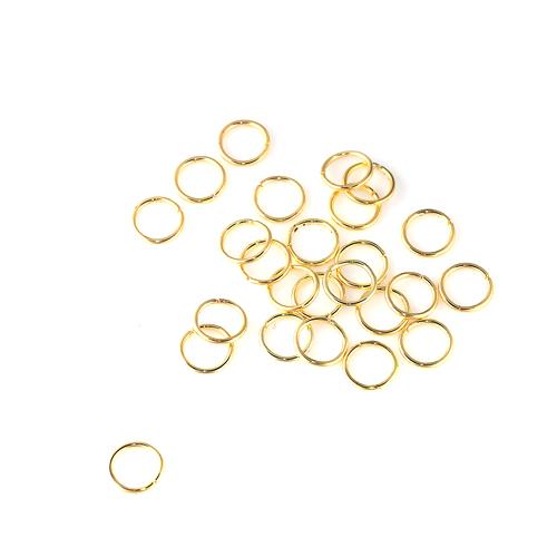 Jump Rings, Alloy, Round, Open, Gold Plated, 8x0.9mm - BEADED CREATIONS