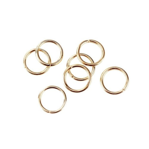 Jump Rings, Alloy, Round, Open, Light Gold Plated, 4x0.7mm - BEADED CREATIONS
