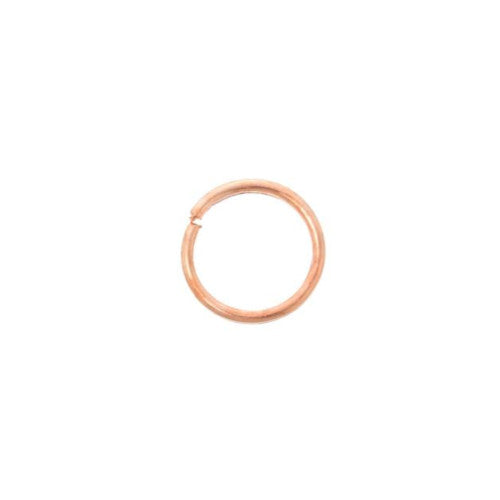 Jump Rings, Alloy, Round, Open, Rose Gold, 8x1mm - BEADED CREATIONS
