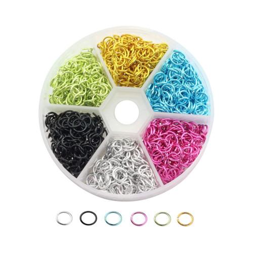 Jump Rings, Aluminum, Round, Open, Variety Pack, Assorted Colors, 6x0.8mm - BEADED CREATIONS