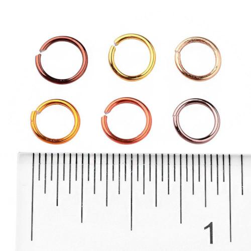 Jump Rings, Aluminum, Round, Open, Variety Pack, Assorted, Brown And Gold, 6x0.8mm - BEADED CREATIONS