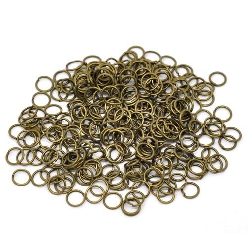 Jump Rings, Iron, Round, Open, Antique Bronze, 6x0.7mm - BEADED CREATIONS