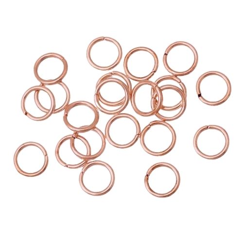 Jump Rings, Iron, Round, Open, Rose Gold, 6x1mm - BEADED CREATIONS