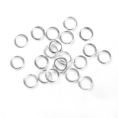 Jump Rings, Iron, Round, Open, Silver Plated, 8x0.7mm - BEADED CREATIONS