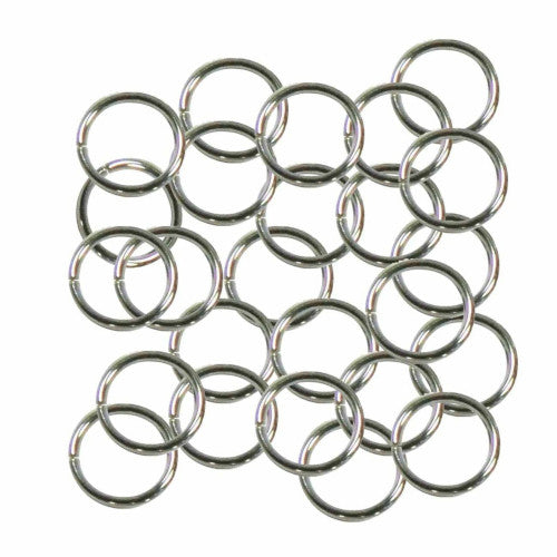 Jump Rings, Iron, Round, Open, Silver Tone, 10x0.9mm - BEADED CREATIONS