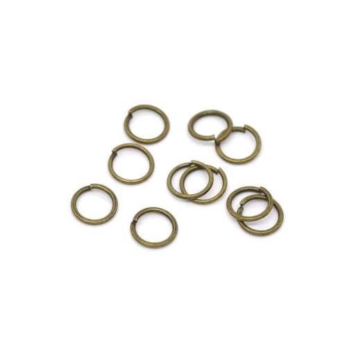 Jump Rings, Iron, Round, Open, Antique Bronze, 6x0.7mm - BEADED CREATIONS