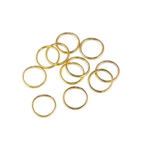 Jump Rings, Iron, Round, Open, Gold Plated, 16x1.4mm - BEADED CREATIONS