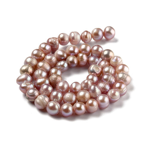 Pearl Beads, Natural, Freshwater, Cultured, Potato, (Dyed), Taupe, 6.5-7mm - BEADED CREATIONS
