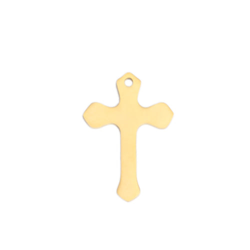 Pendants, 304 Stainless Steel, Cross, Gold Plated, 25mm - BEADED CREATIONS