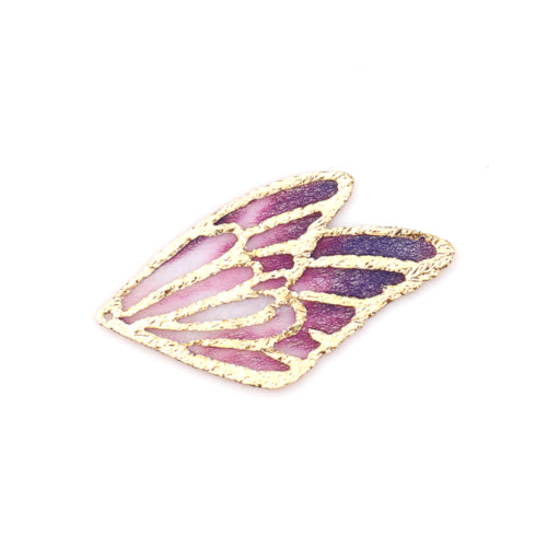 Pendants, Butterfly Wings, Purple, Gradient, Fabric, 30mm - BEADED CREATIONS