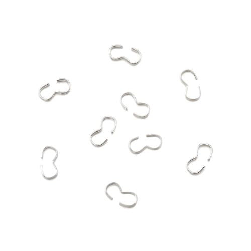 Quick Links, W-Shaped, End Connectors, Silver Plated, Iron, 13mm - BEADED CREATIONS