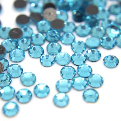 Rhinestones, Hot Fix, Iron On, Aquamarine, SS6 - BEADED CREATIONS